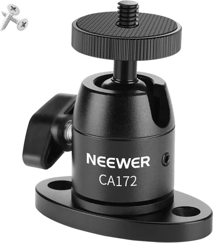 Miniatura 7 de Neewer® Aleación de aluminio giratoria de 360 grados Mini cabeza de bola con rosca de 1/4 "3/8" montaje base para cámara DSLR como Canon, Nikon