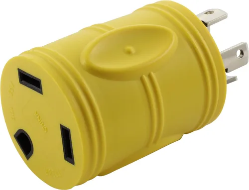 Miniatura 23 de AC WORKS Generador a adaptador RV de 30 amperios (L5-20 20A 3 clavijas de bloqueo compacto) Amarillo