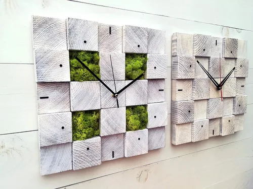 Miniatura 3 de Wall Clock, Christmas gift, Square Clock, Wooden Wall Clock, Scandinavian Decor, Unique Wall Clock, Modern Clock, Hanging Clock