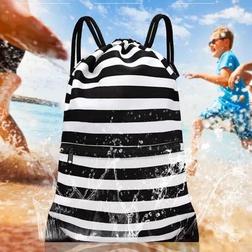 Miniatura 6 de HOLYLUCK - Mochila, bolsa deportiva con cordón ajustable para gimnasio