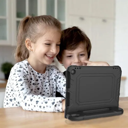 Miniatura 5 de DJ&RPPQ Funda para tablet infantil de 10 pulgadas, a prueba de golpes, con asa protectora, color negro