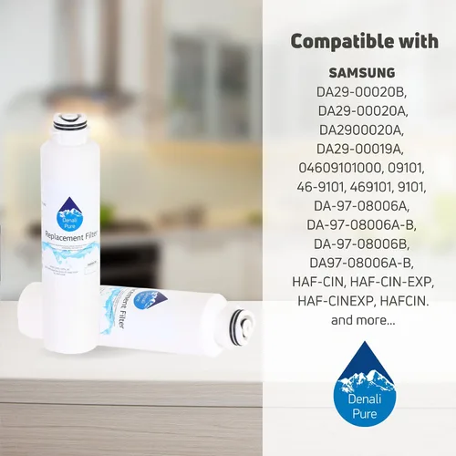Miniatura 9 de Paquete de 3 filtros de agua de repuesto para refrigerador Samsung RF32FMQDBSR - Compatible con Samsung DA29-00020B, DA29-00020A, cartucho de filtro