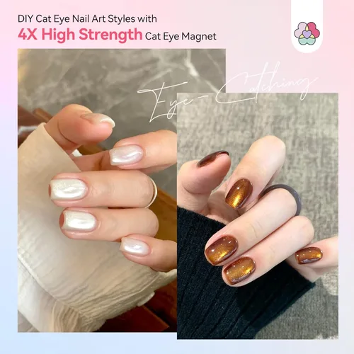 Miniatura 2 de SAVILAND Essentials Ojo de Gato Magnético para Uñas: Esmalte de Uñas Gel Ojo de Gato Marrón 3-en-1 N35 Neodimio Barra Magnética de Tira Larga