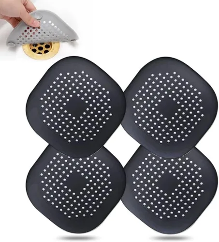 Miniatura 15 de Recolector de cabello cuadrado con ventosas para desagüe, tapón de silicona para ducha, fácil de instalar para baño, tina y cocina, 2