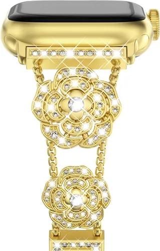 Miniatura 28 de NewWays for Apple Watch Band Series 11 10 46mm 42mm Series 9/8/7 41mm 45mm Series 6/5/4 40mm 44mm Series 3 42mm 38mm Women, Sparkling Bling Diamonds
