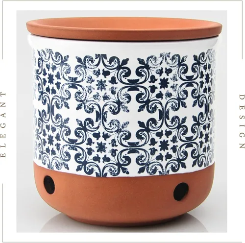 Miniatura 9 de Okavango Garlic Keeper de cerámica – conservadores de ajo – recipiente de almacenamiento de ajo – Soporte para ajo – Encimera – Tarro de ajo