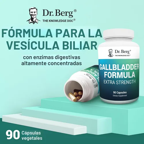 Miniatura 4 de La fórmula de la vesícula biliar del Dr. Berg contiene sales biliares purificadas, 90 cápsulas, enzimas para reducir la hinchazón, indigestión