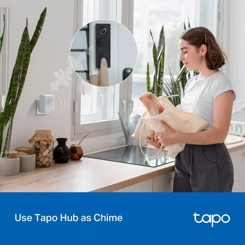 Miniatura 9 de Tapo Timbre de video inteligente inalámbrico 2K - Vista ultra amplia de 160°, detección de persona, conversación bidireccional, llamada de timbre