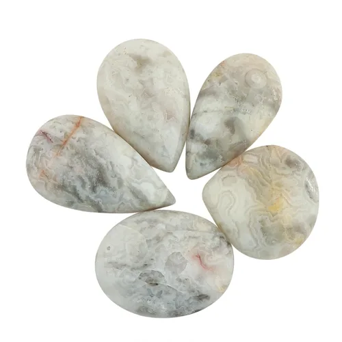 Miniatura 12 de CRYSTALIS Al por mayor 5 piezas de piedra preciosa natural K2 jaspe suelta en bruto, cabujones para hacer joyería, piedras pulidas de chakra