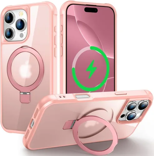 Miniatura 143 de CHAOFEnG Funda magnética compatible con iPhone 11 con soporte, prueba de caídas de grado militar, compatible con imán, anillo translúcido, parte