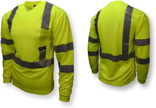Miniatura 5 de Radians ST21-3PGS-2X Clase 3 Camiseta de seguridad de manga larga Max-Dri con malla transpirable, 2X-Grande, Verde