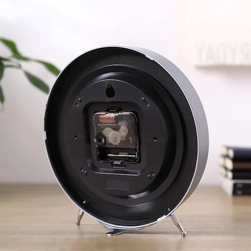 Miniatura 5 de HASMI Reloj despertador analógico, reloj despertador redondo de 6 pulgadas sin tictac, funciona con pilas, reloj despertador súper silencioso, 1