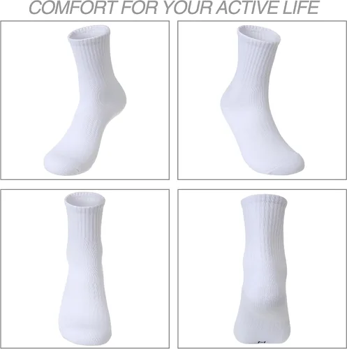 Miniatura 3 de Calcetines deportivos de algodón con soporte de arco para entrenamiento atlético para hombres y mujeres