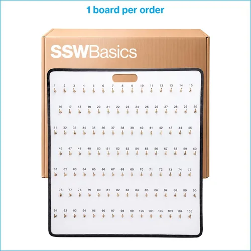 Miniatura 6 de SSWBasics Tablero para llaves con pestañas de cierre automático - 105 ganchos - 29 pulgadas de ancho x 31 pulgadas de largo