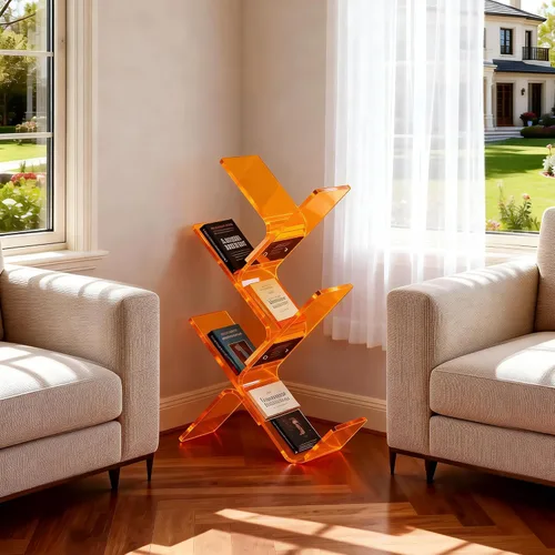 Miniatura 10 de Estantería de acrílico para árboles, moderna estantería transparente de pie, organizador de árboles, estante de almacenamiento decorativo