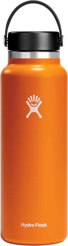 Miniatura 40 de Hydro Flask - Botella de agua de acero inoxidable aislada - Boca ancha con tapa flexible, sin derrame, a prueba de fugas y recargable de 40 oz Negro
