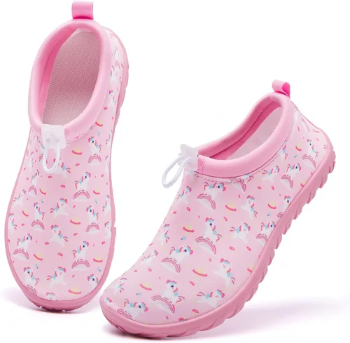 Racqua Zapatos acuáticos para niños y niñas, zapatos acuáticos de secado rápido para playa y piscina (niños pequeñosgrandes)