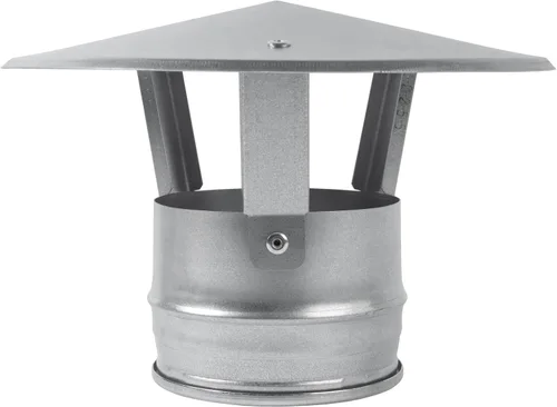 Miniatura 11 de Vent Systems Tapa redonda de ventilación de techo de 4 pulgadas, protector de lluvia de chimenea de acero galvanizado con escudo contra el viento