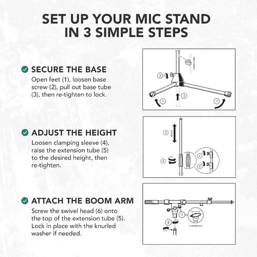 Miniatura 8 de K & M Soporte para micrófono con brazo telescópico