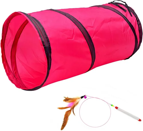 Miniatura 10 de iCAGY Túnel interactivo para gatos de interior, juguetes de túnel de conejo, juguetes para mascotas, túneles de juego para gatos, gatitos, conejos