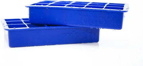 Miniatura 2 de Kitch Cube, bandeja de hielo, paquete de 2 cubos de hielo de silicona, color azul cobalto