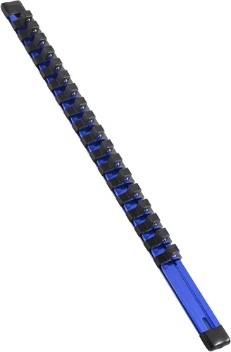 Miniatura 17 de ALOANES Organizador de riel de enchufe de aleación de aluminio de 1/4 de pulgada, bastidores de enchufe resistentes, kit de soporte para caja de Azul