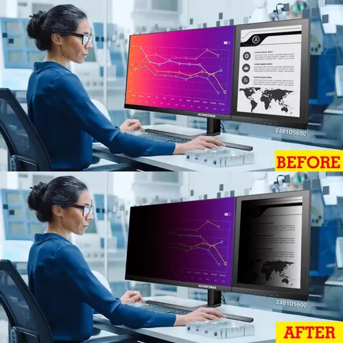 Miniatura 6 de Filtro de pantalla de privacidad de computadora de 20 pulgadas para monitor de pantalla ancha de 16:9 Escudo de privacidad Filtro de luz azul