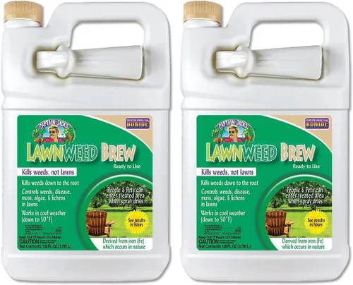 Miniatura 10 de Bonide Captain Jack's Lawnweed Brew, spray listo para usar de 32 onzas, fórmula de acción rápida que controla malezas, musgo, algas, líquenes