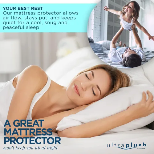 Miniatura 5 de Protector de colchón impermeable UltraPlush Premium – Funda muy suave y silenciosa, otro, King Mojar la cama, funda de cama