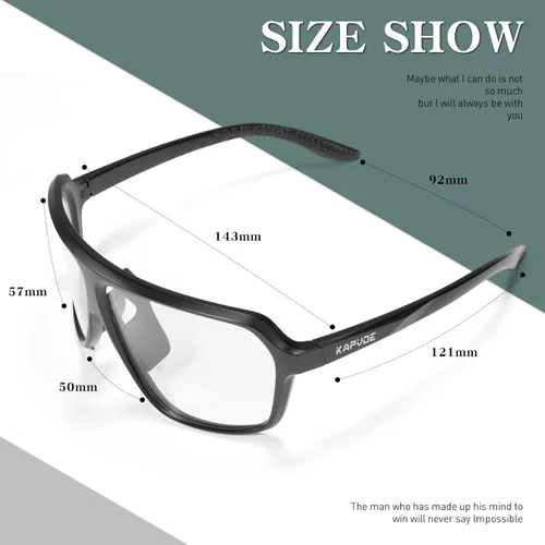 Miniatura 5 de KAPVOE Gafas de ciclismo fotocromáticas para hombres y mujeres, gafas de sol deportivas MTB para ciclismo, protección UV