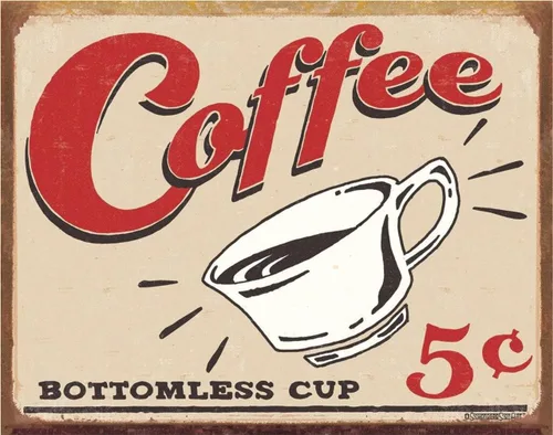 Miniatura 7 de Desperate Enterprises Cartel de lata con texto en inglés «Caffeine Is My Only Cardio – Carteles divertidos – Letreros de metal vintage nostálgicos