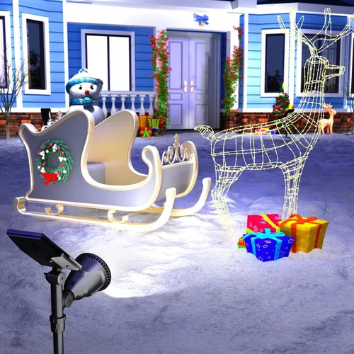 Miniatura 8 de ROSHWEY Focos solares para exteriores, focos de 600 lúmenes, impermeables, iluminación exterior de inundación para entrada, patio, jardín, paisaje