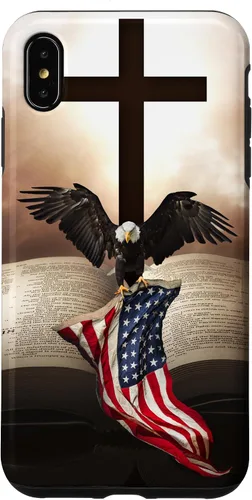 Miniatura 11 de Pretty Christian Cross Bible A Bald Eagle Grip American Flag Case for iPhone 17