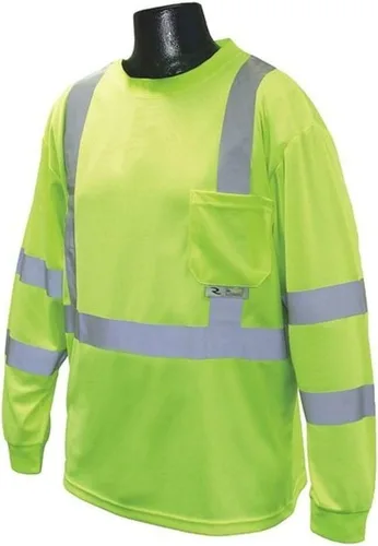 Radians ST21-3PGS-M Clase 3 Max-Dri Camiseta de seguridad de manga larga con malla transpirable, color verde, talla mediana