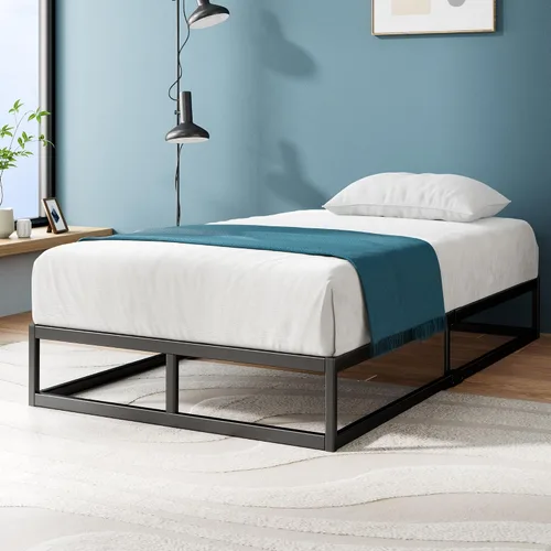 Miniatura 29 de Zinus Joseph - Marco de cama de plataforma de 10 pulgadas, soporte de listones de madera, no necesita somier, embalaje ecológico WonderBox(TM)