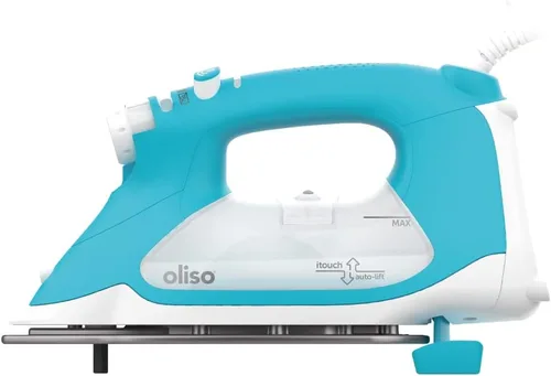 Miniatura 2 de Oliso TG1600 Pro Plus SmartIron de 1800 W con elevación automática y protector de suela de hierro de silicona Oliso Solemate y cubierta de tabla