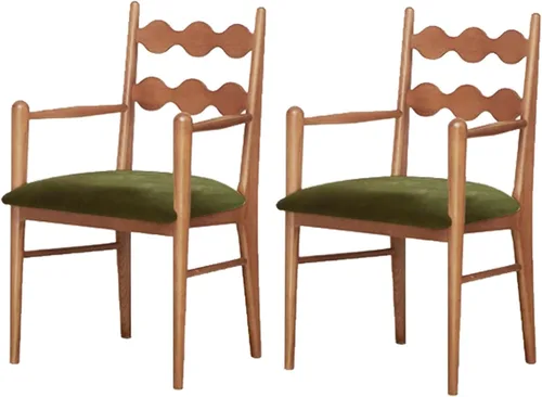 Miniatura 41 de Sillas de comedor tapizadas, silla de cocina con respaldo, silla de sala de estar con brazos versátil asiento de comedor de granja, sillas