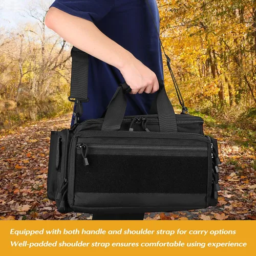 Miniatura 7 de ProCase Bolsa táctica para pistola, bolsa de lona acolchada de lujo para pistolas, pistola grande, revista, accesorios para equipo de munición