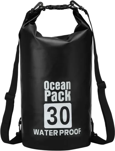 Miniatura 41 de Bolsa seca impermeable, 5 L, ajuste para mujeres y hombres, bolsas a prueba de agua, mochila flotante ligera de almacenamiento en seco con silbato