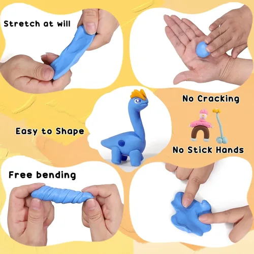 Miniatura 4 de Ixiaoyoo Arcilla polimérica de 70 colores, arcilla para modelar al horno para niños, kit de iniciación de bricolaje, no tóxico, antiadherente