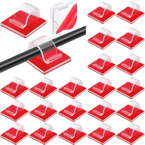 Miniatura 8 de Namalu 240 clips para cables para exteriores, gancho adhesivo para cables, organizador de cables, soporte para luces de Navidad en forma de R