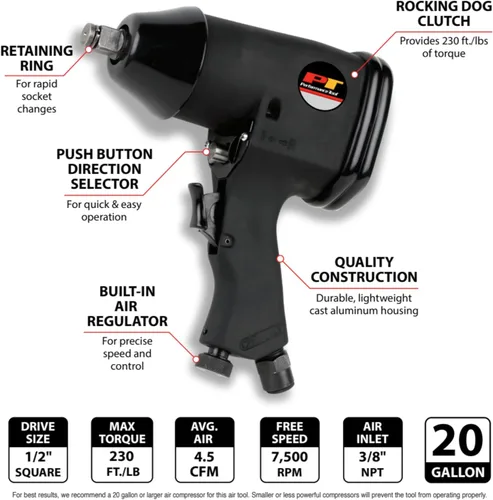 Miniatura 2 de Llave de impacto Performance Tool M558DB de 1/2 pulgada de accionamiento 230 pies/libras de torque