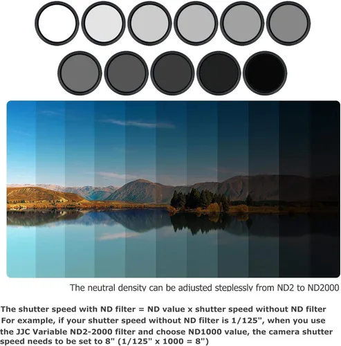 Miniatura 4 de JJC 40,5 mm Filtro ND ND2-2000 VND Filtro de densidad neutra variable ajustable para Sony ZV-E10 II ZVE10 A7CII A7C ZV-E1 ZVE1 ZV-1F A6400 A6300