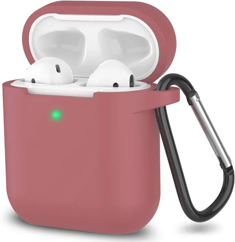 Miniatura 17 de Funda para AirPods de silicona, de protección completa, compatible con Apple AirPods 1 y 2, funda de carga inalámbrica y con cable