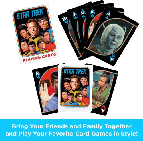 Miniatura 2 de Aquarius Star Trek - Juego de cartas de la serie original, tamaño estándar, baraja temática con 52 diseños únicos de ciencia ficción, regalo