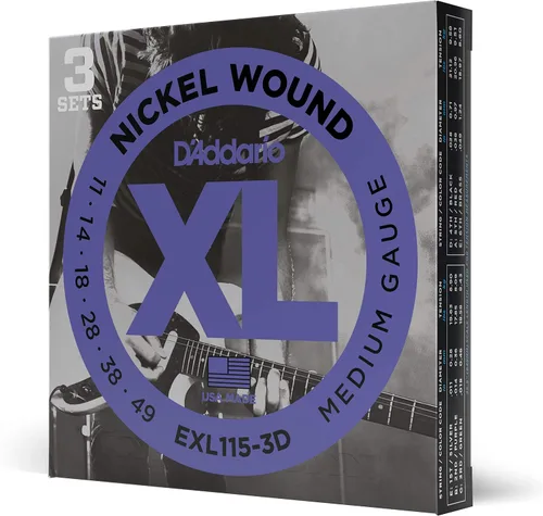 Miniatura 23 de D'Addario XL EXL115-10P - Cuerdas de níquel para guitarra eléctrica de 6 cuerdas, entonación perfecta, sensación consistente, durabilidad fiable