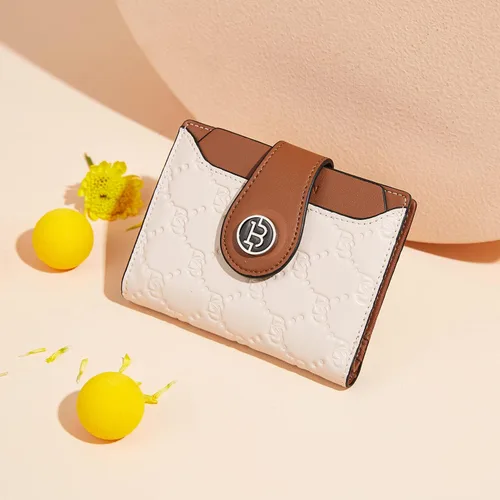 Miniatura 2 de BOSTANTEN - Billetera de cuero para mujer con bloqueo RFID, pequeña, con cremallera, de bolsillo, para tarjetas, con ventana para documento