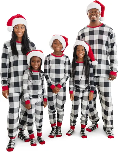 Miniatura 8 de The Children's Place Family Matching, Plaid Waffle 2 Piece Pajama Sets