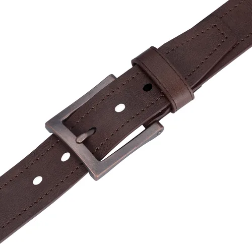 Miniatura 3 de Marino Avenue Cinturón para hombre, cinturón casual de cuero, se ve muy bien con jeans, caquis, vestido, con hebilla clásica de una sola clavija