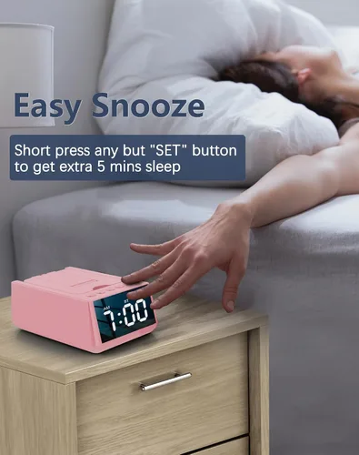 Miniatura 6 de Regalos de cumpleaños para mujeres, soporte de teléfono con altavoz Bluetooth con sonido y reloj HD, soporte inalámbrico ajustable para teléfono Rosa